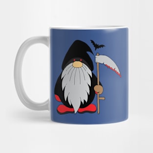 Funny Halloween Grim Reaper Gnome Mug